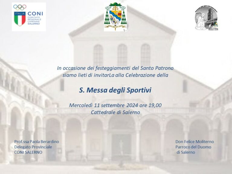 San Matteo, l’11 settembre la Santa Messa degli Sportivi in Duomo