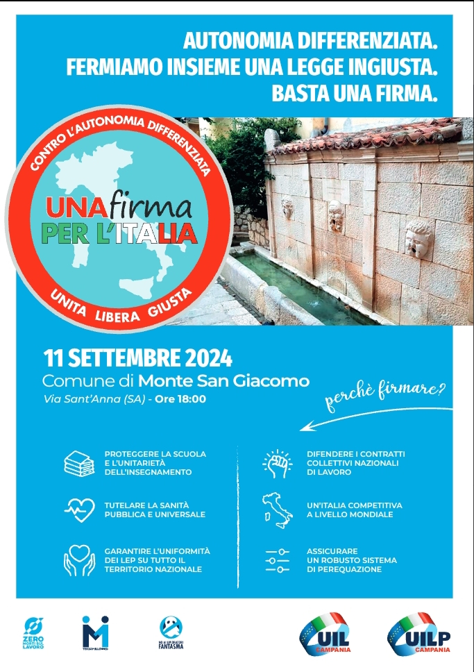 Uilp Campania: ” Autonomia differenziata. Fermiamo una legge ingiusta”