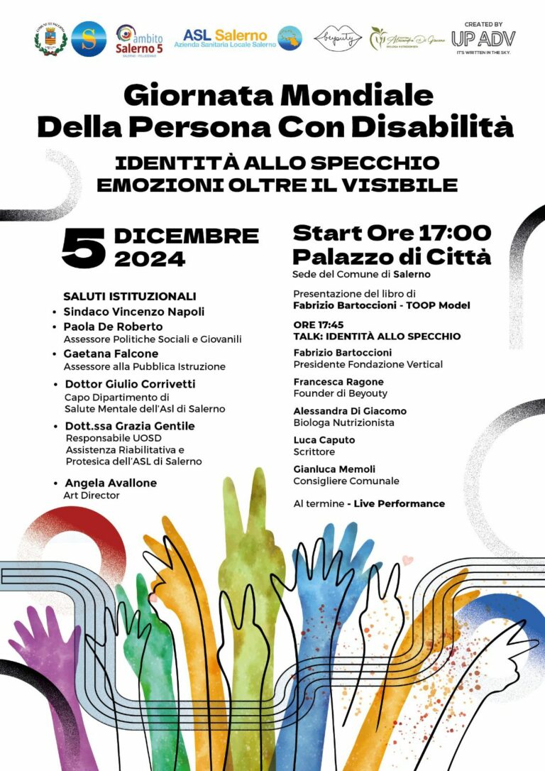 “Identità allo specchio. Emozioni oltre il visibile”, Salerno abbraccia la Giornata Mondiale della persona con disabilità