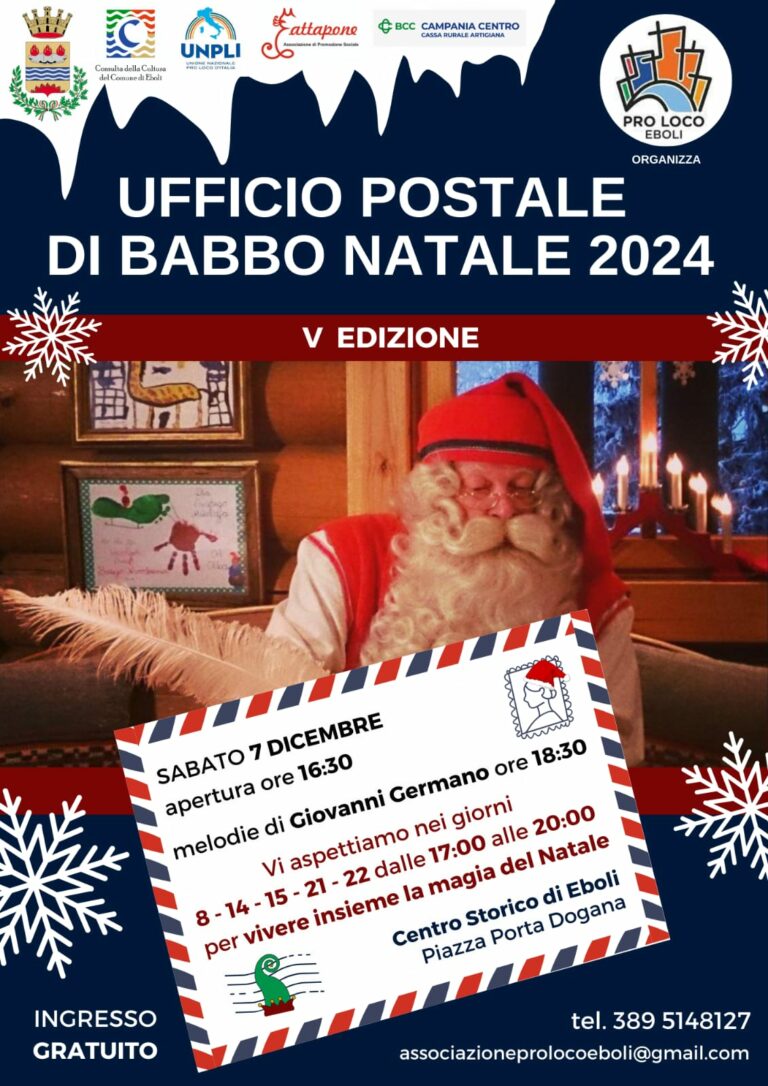 Eboli accoglie “Natale al centro storico” e “L’ufficio postale di Babbo Natale”